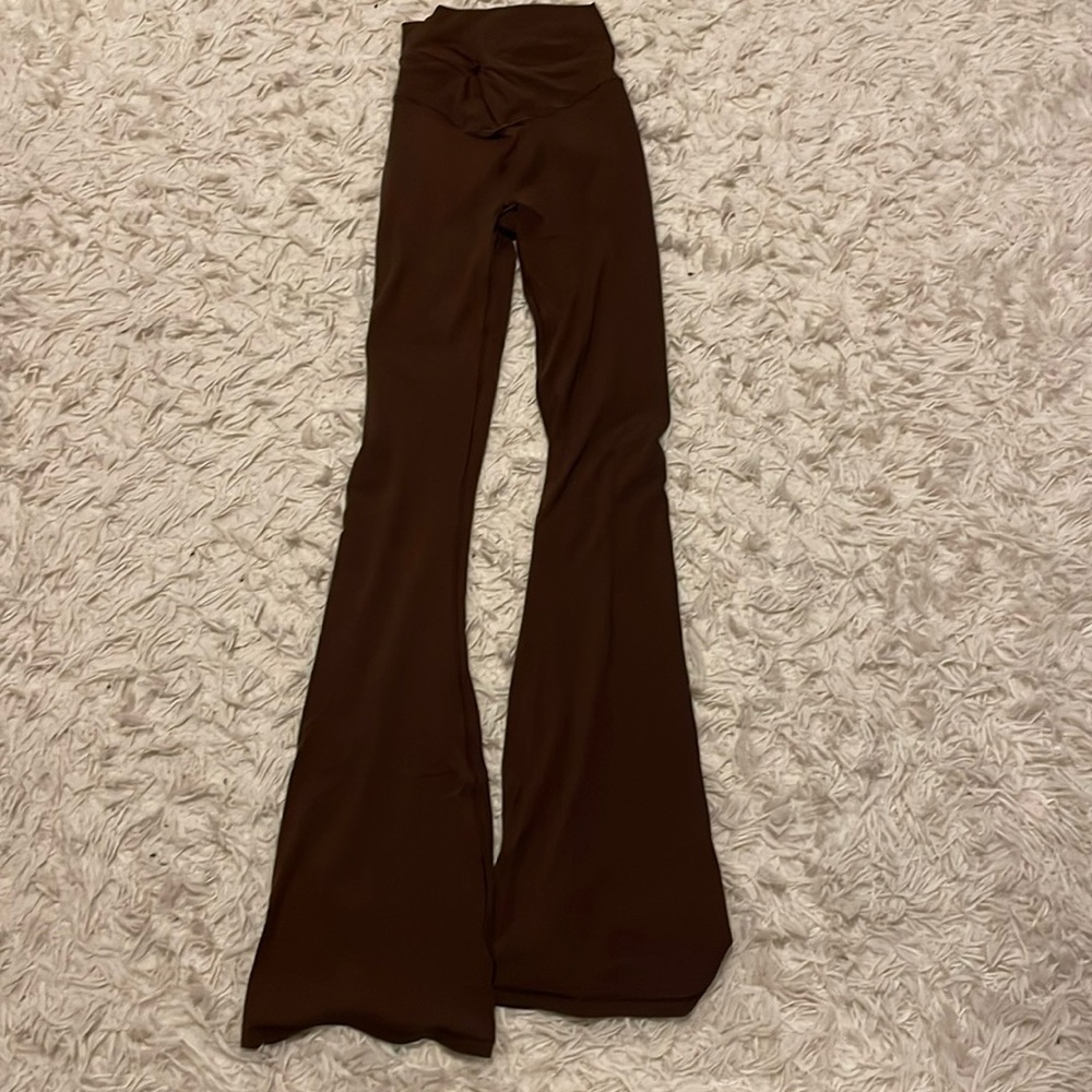 aerie Brown High-Waist Flare Leggings